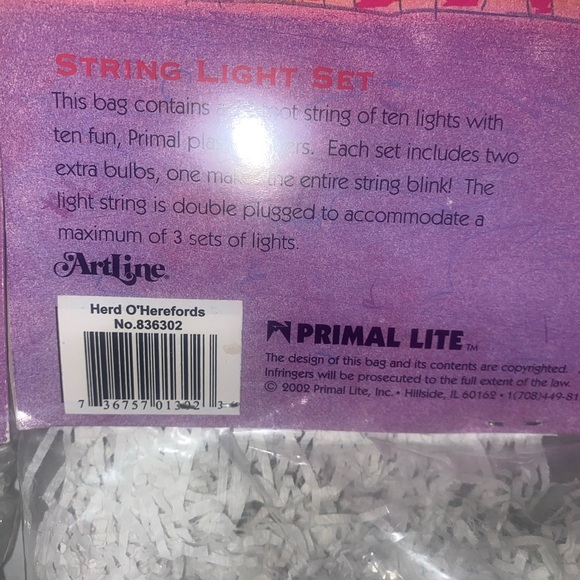 Vintage Herd O’Herefords String Light Set 2 NIB - Picture 5 of 7